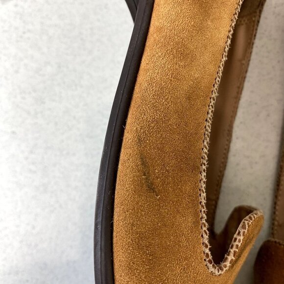 Etienne Aigner Tan Leather Suede Loafers 9 - Picture 9 of 12